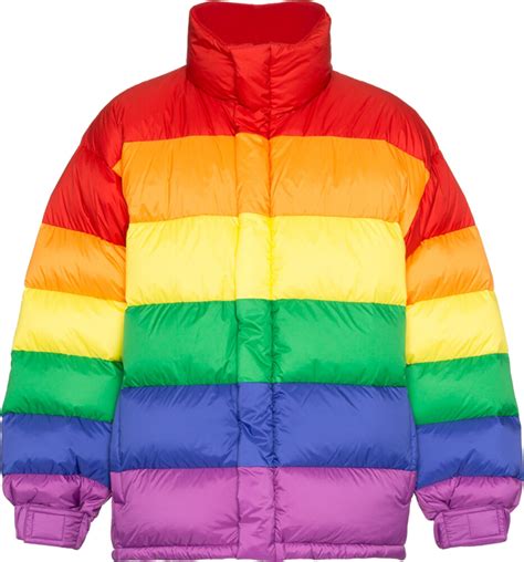 6ix9ine burberry|Burberry Rainbow Striped Puffer Jacket .